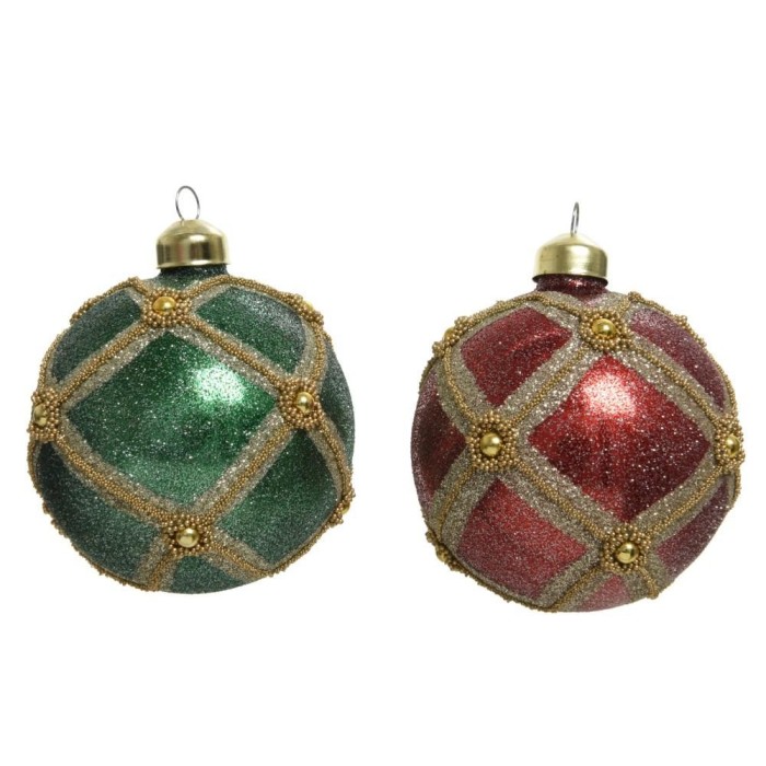 SFERA VETRO D8 GLITTER 2ASS